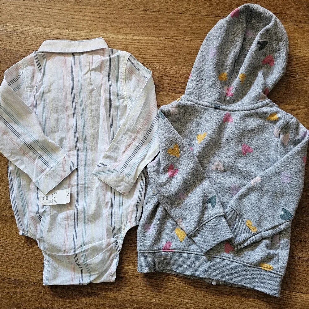Cat & Jack Baby Girl's Infant Size 18 Months Bundle of Qty 2